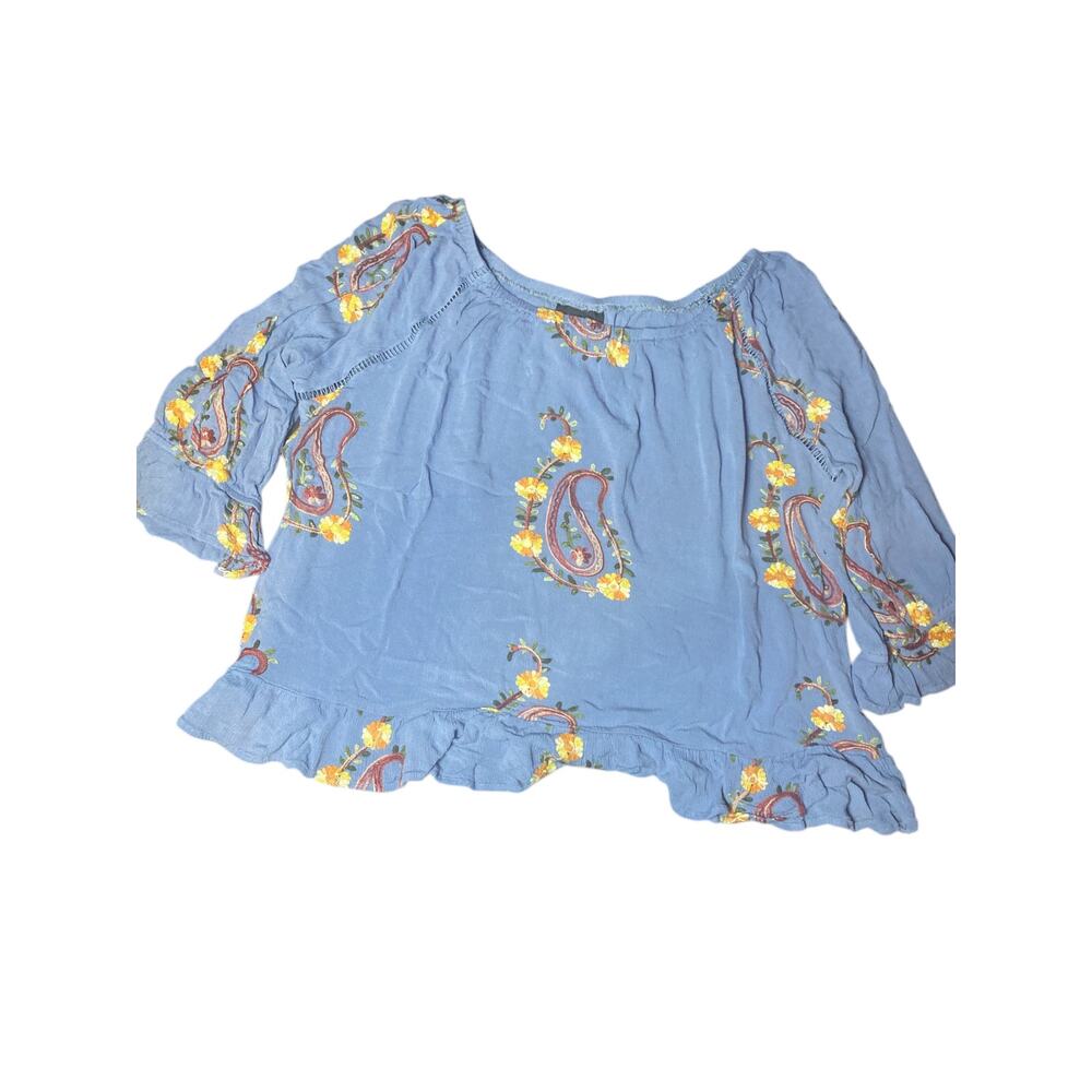 LIV Los Angeles Bohemian Embroidered off shoulder top size XL